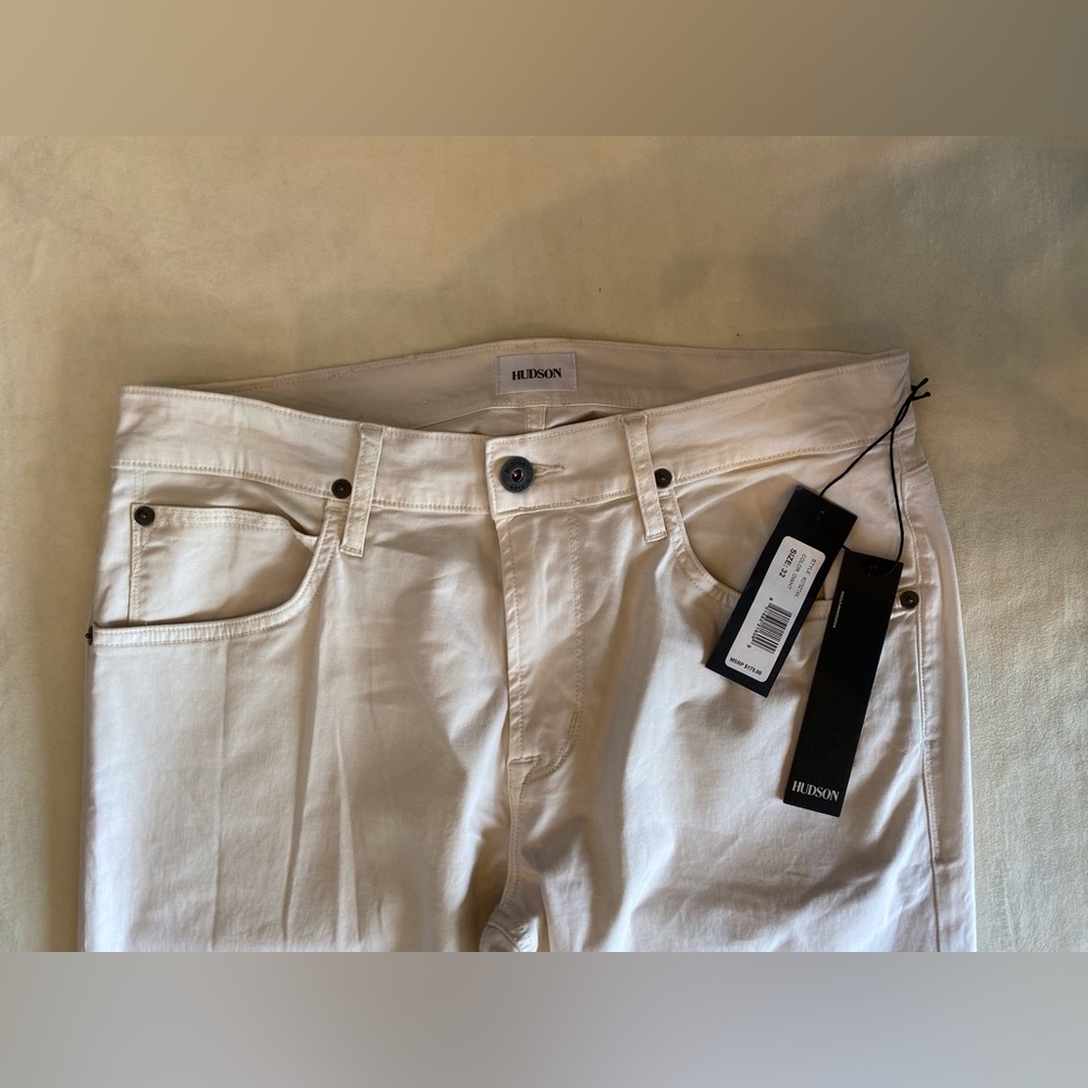 NWT Hudson White Blake Slim Straight Style Pants - Picture 4 of 6